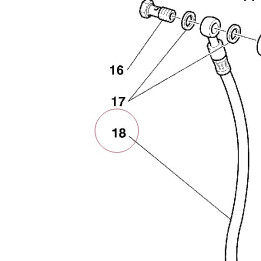 Clutch oil hose 63210161B