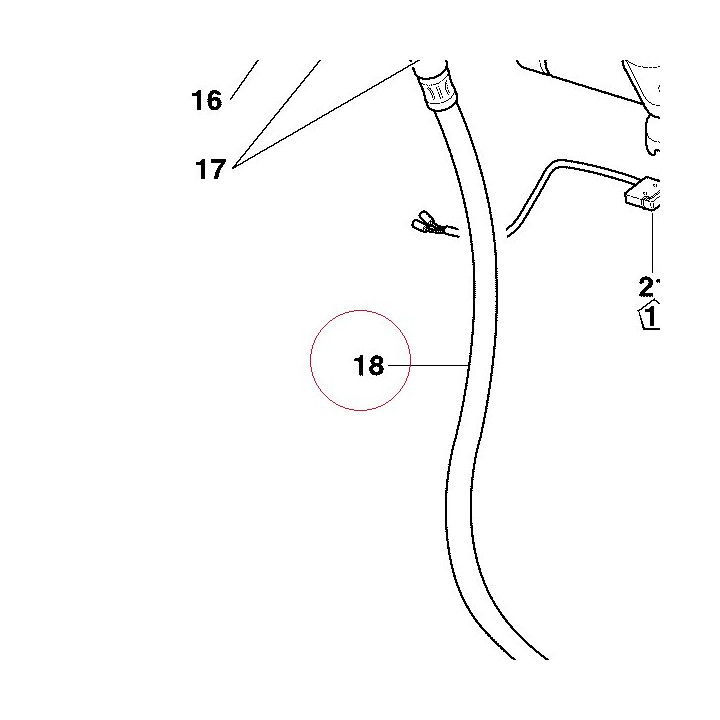 Clutch oil hose 63210291A