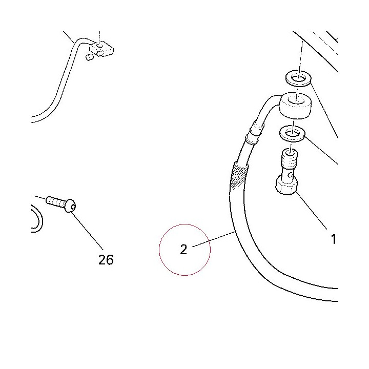Clutch oil hose 63210401A