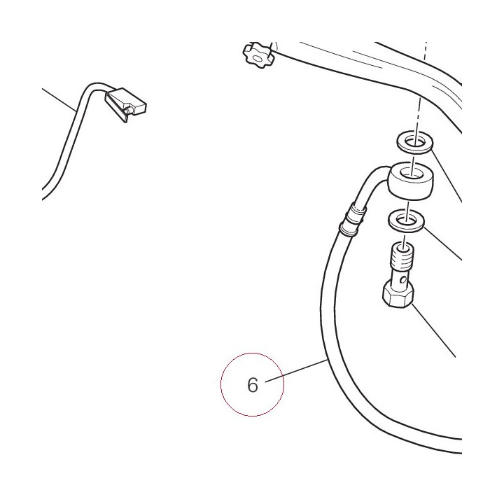 Clutch oil hose 63210421A