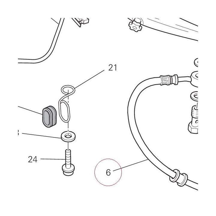 Clutch oil hose 63210451A