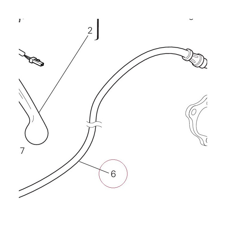Clutch oil hose 63210511A