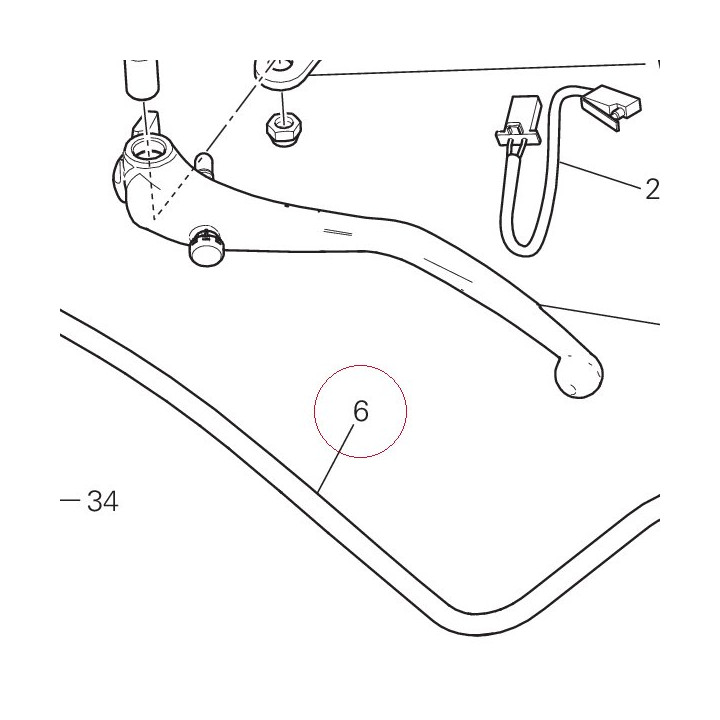 Clutch control pipe 63210751A