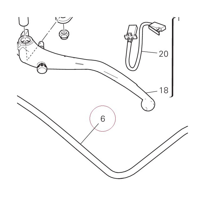Clutch control pipe 63210801A