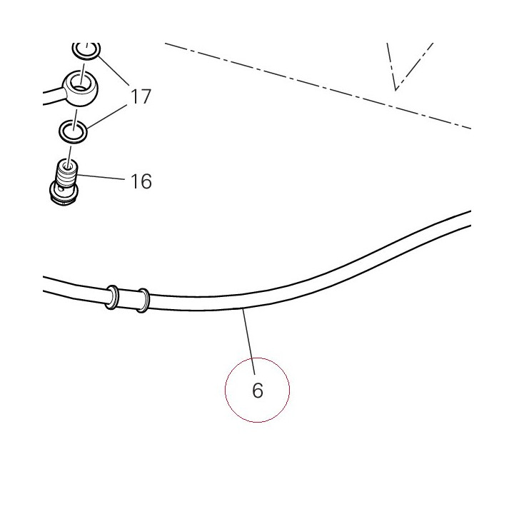 Clutch oil hose 63210981A