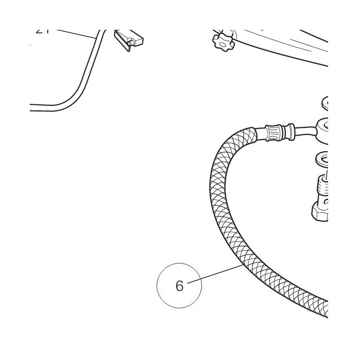 Clutch control pipe metal plaited 63240541A