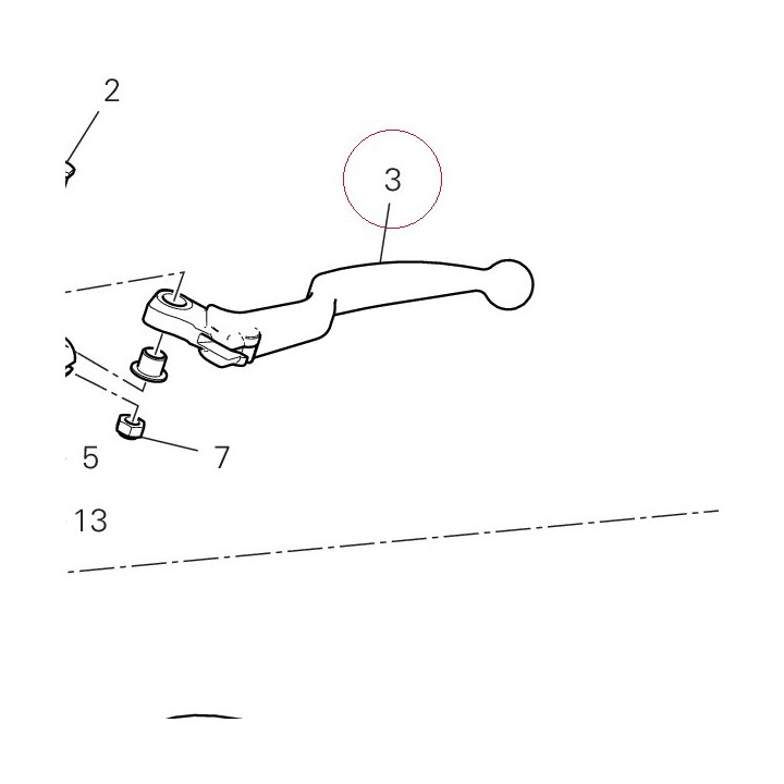 Clutch lever 63640022A