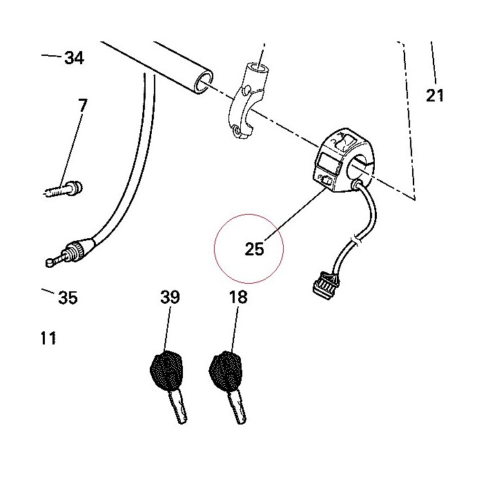 Right handle switch 65010071B