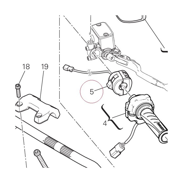 Right handle switch 65010121E