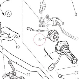 Right handle switch 65010122E