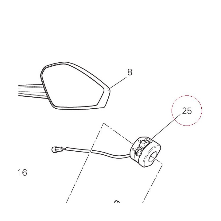 Right switch 65010141A