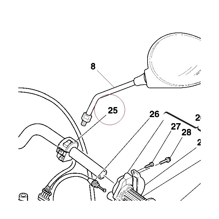 Right handle switch 65040081A