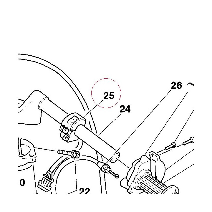Right handle switch 65040091A
