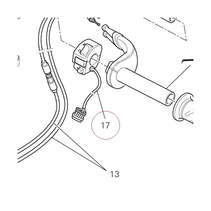 Right handle switch 65040111A
