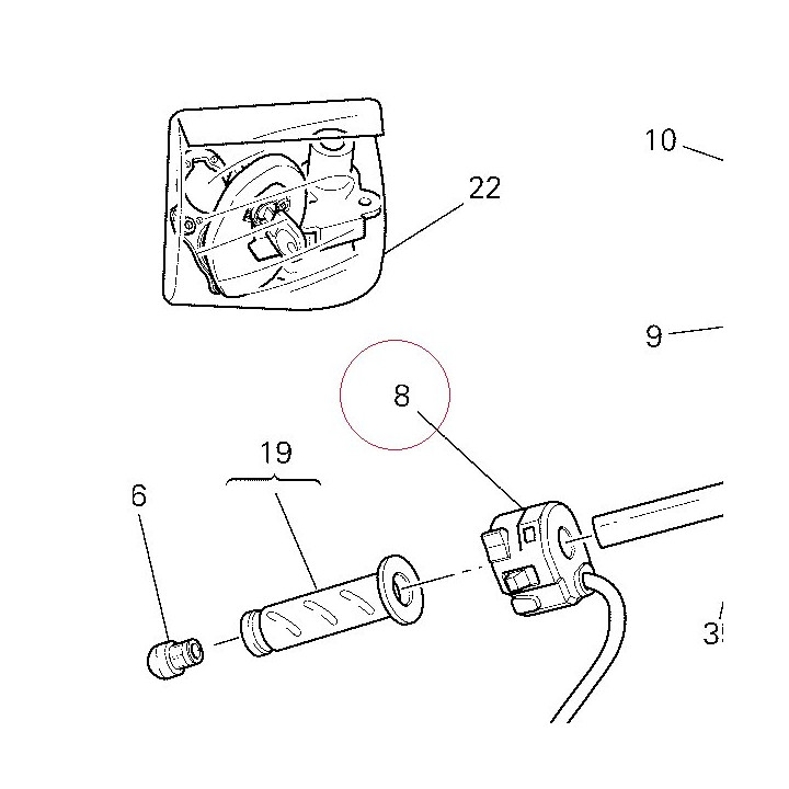 Left handle switch 65110012A
