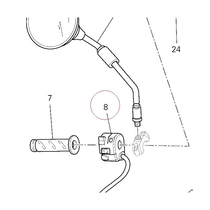 Left handle switch 65110052A
