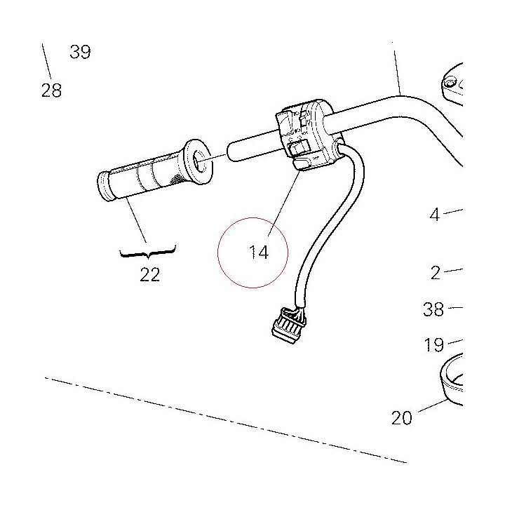 Left handle switch 65110071A