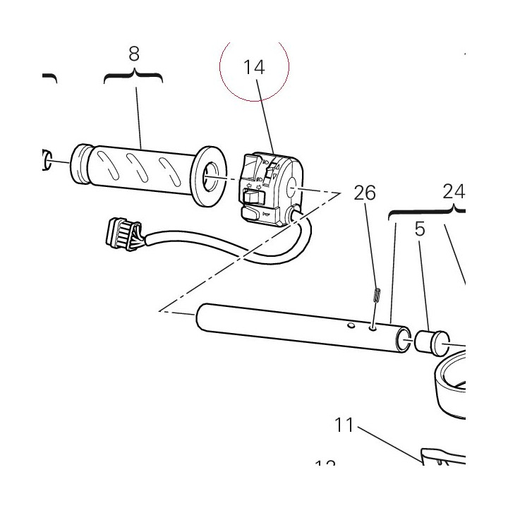 Left handle switch 65110081A