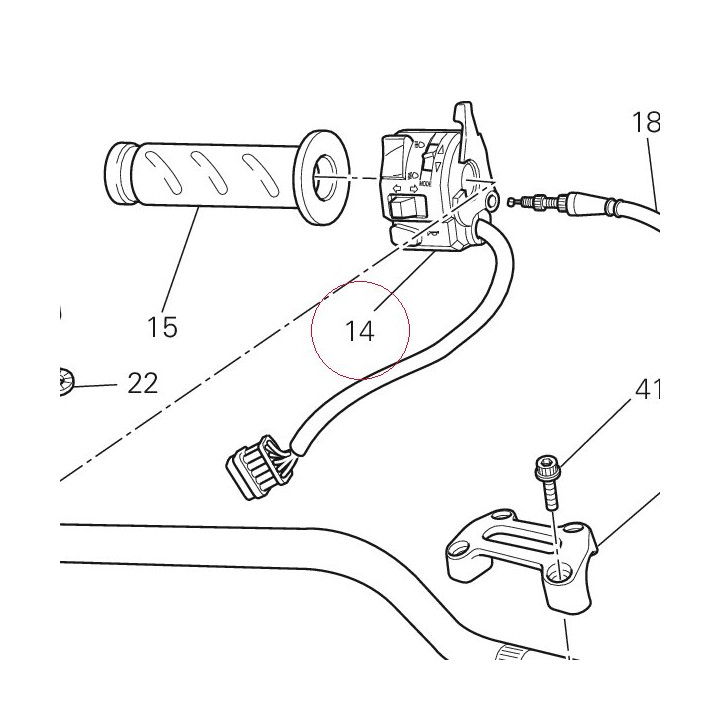 Left handle switch 65110091A
