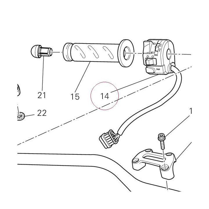 Left handle switch 65110101A
