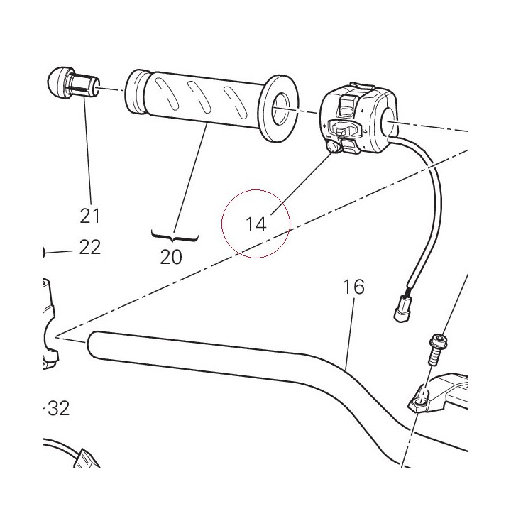 Left switch 65110112C