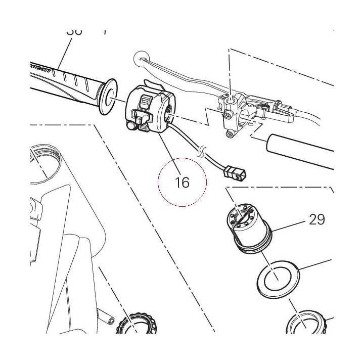 Left handle switch 65110141A