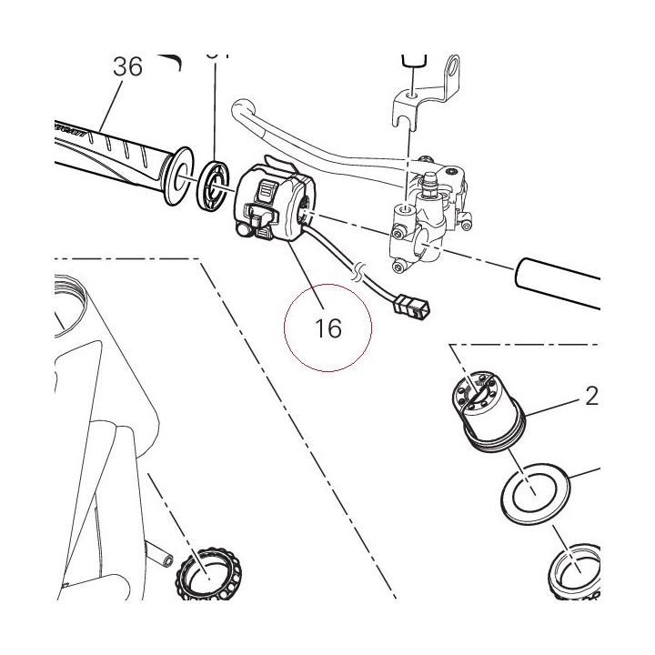 Left handle switch 65110142A