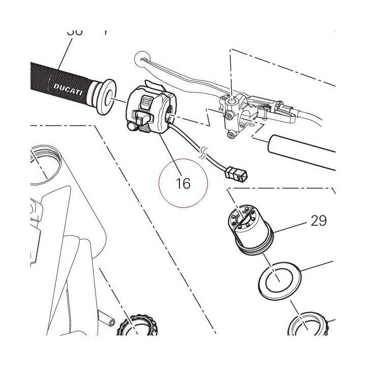 Left handle switch 65110142B