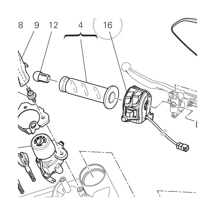 Left handle switch 65110271B