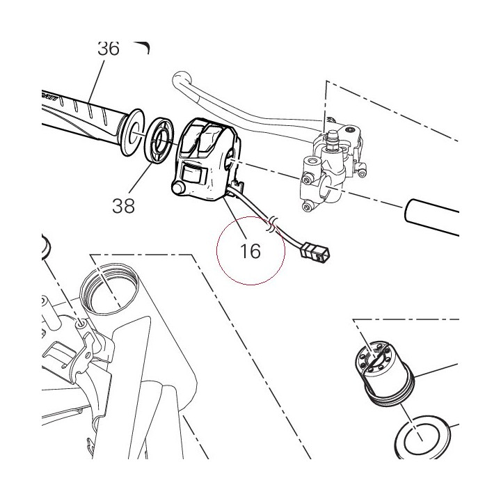 Left handle switch 65110281B