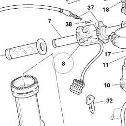 Left handle switch 65140081A
