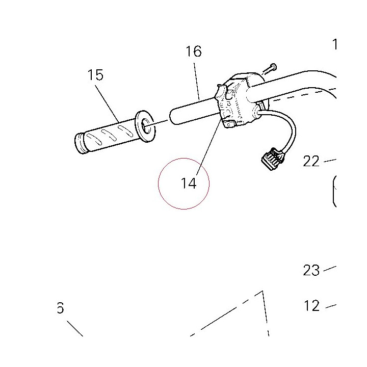 Left handle switch 65140111A