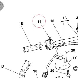 Left handle switch 65140121A