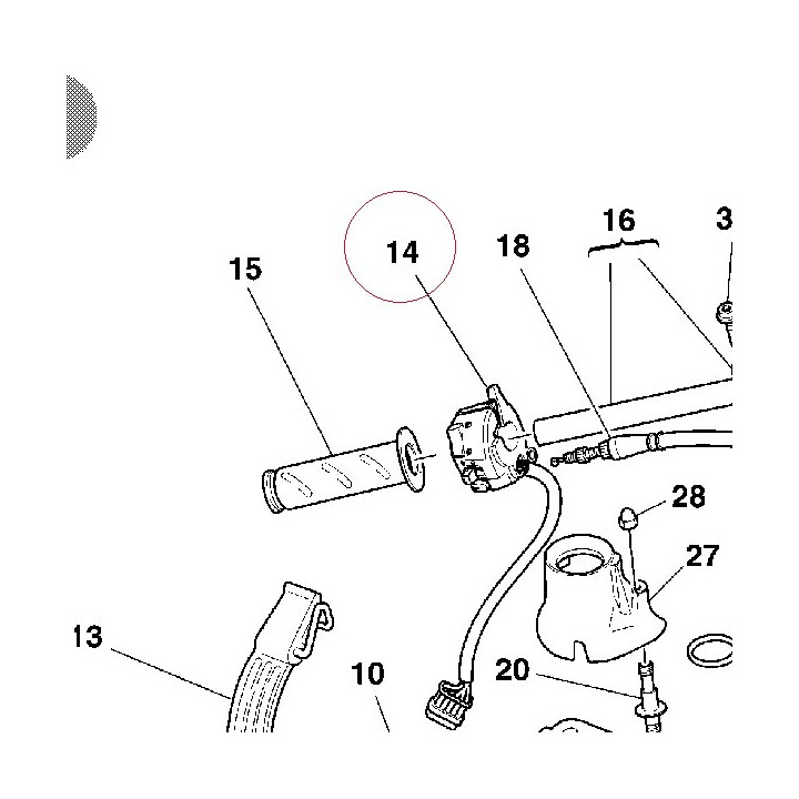 Left handle switch 65140121A
