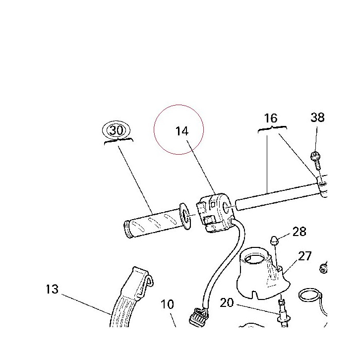 Left handle switch 65140121B