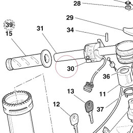 Left handle switch 65140131A