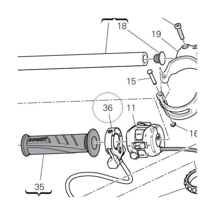 Left switch 65140201B