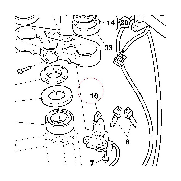 Key-operated switch 65240021A