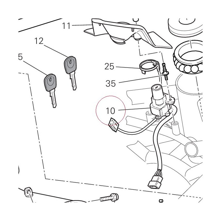 Key-operated switch 65240122A