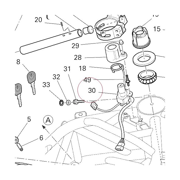 Key-operated switch 65240131A