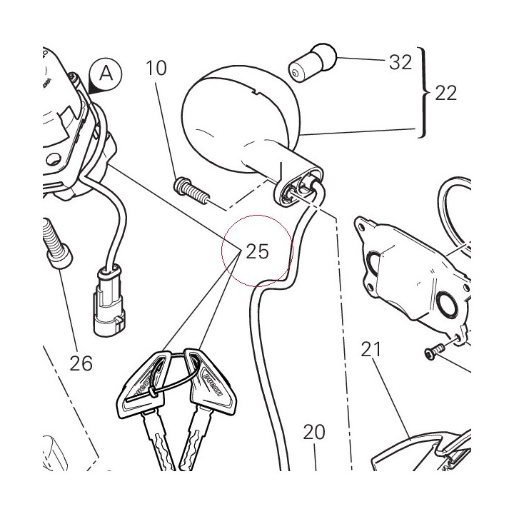 Key-operated switch 65240241B