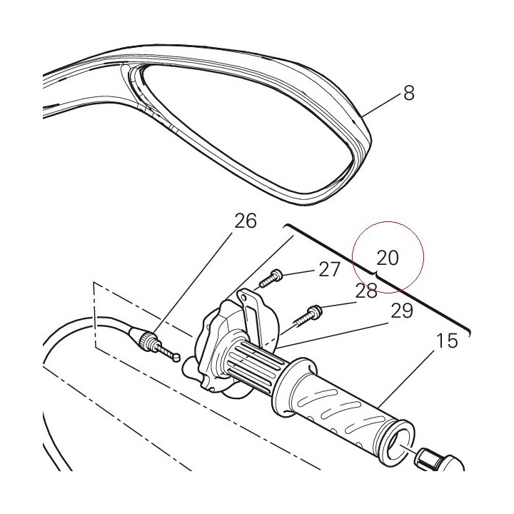 Throttle control 65420032A
