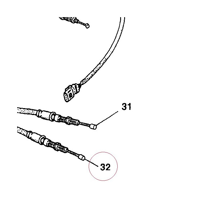 Throttle opening cable 65610082A