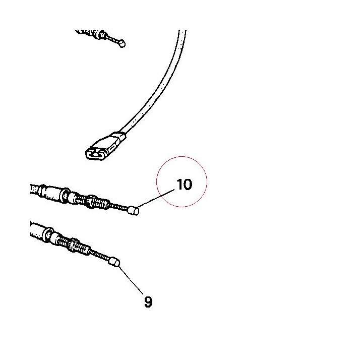 Throttle closing cable 65610091A