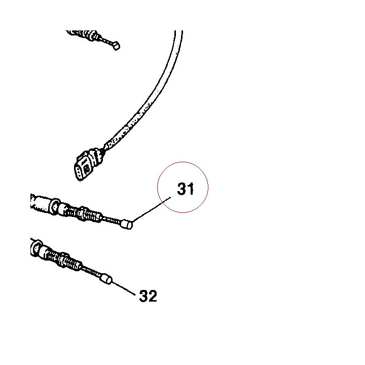 Throttle closing cable 65610092A