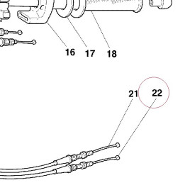Throttle opening cable 65610141D