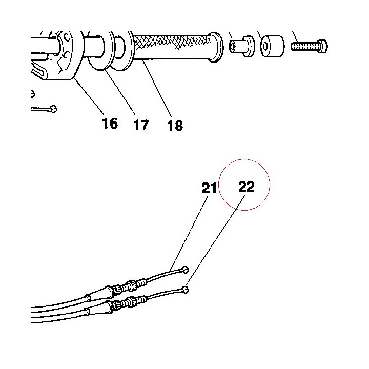 Throttle opening cable 65610142A