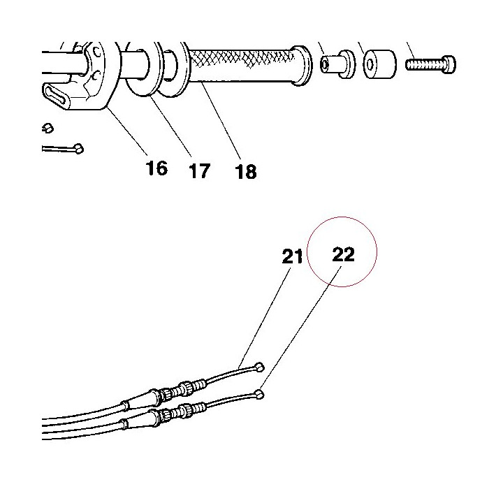 Throttle opening cable 65610142B