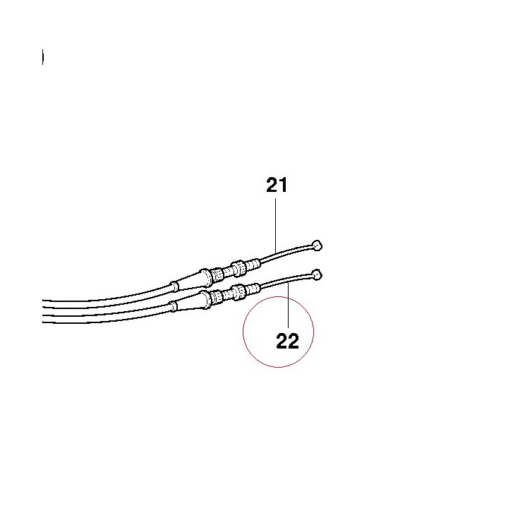 Throttle opening cable 65610142D