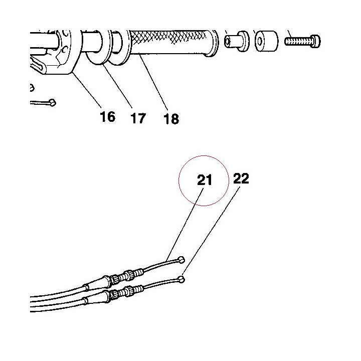 Throttle closing cable 65610152A